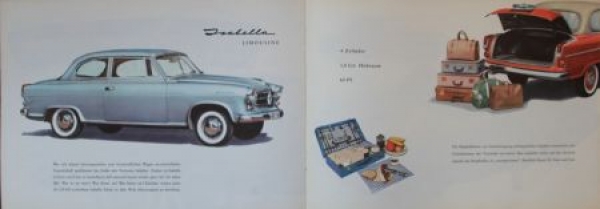 Borgward Isabella Cabriolet DeLuxe Modellprogramm 1959 Automobilprospekt (5193)